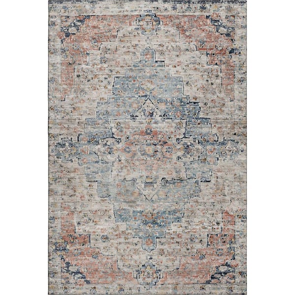 Mayfield Premium Machine Washable Abstract AMF1832 Beige 10 ft. x 14 ft. Area Rug