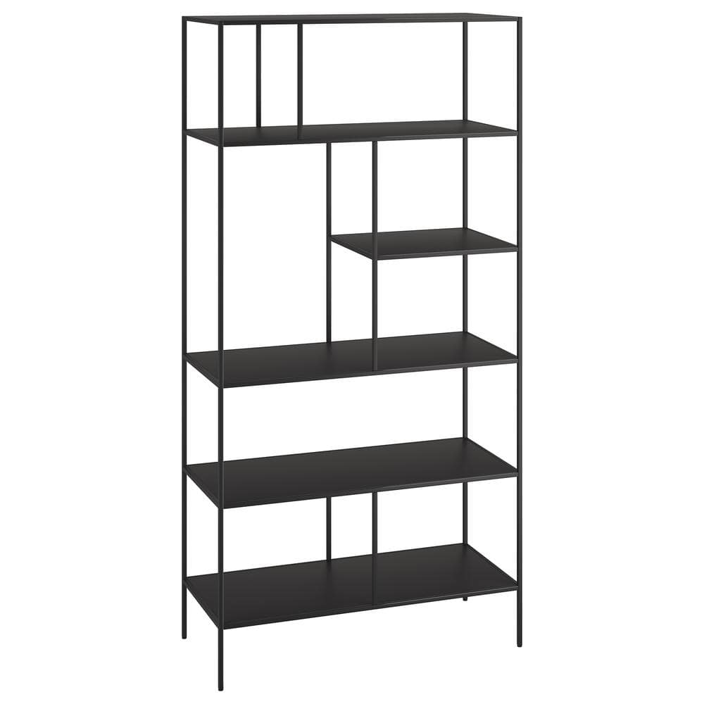 Meyer&Cross Winslow 72 in. Tall Blackened Bronze Metal 6-Shelf Bookcase