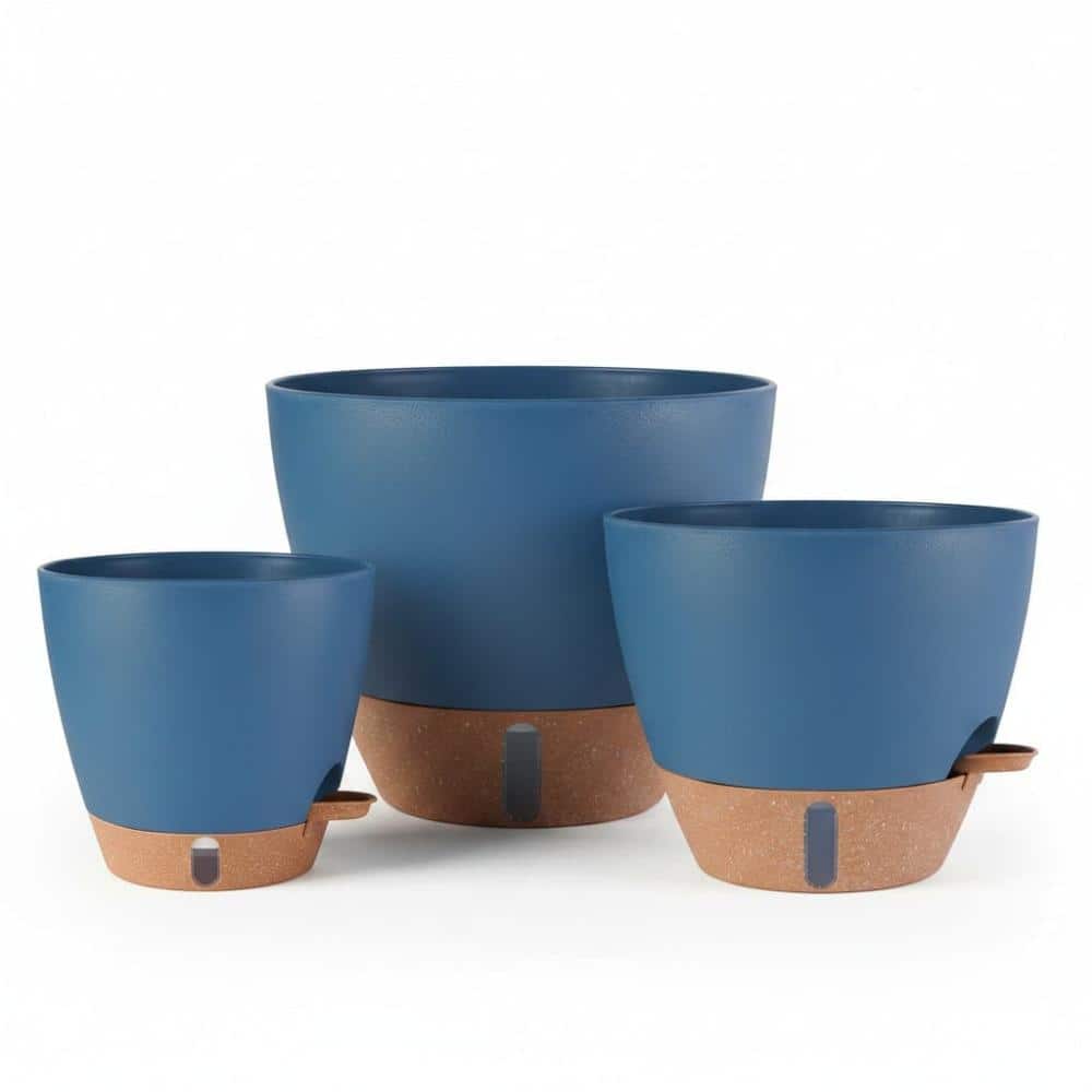 "8/10/12"" Navy Blue Self‑Watering Plastic Planters with Drainage Holes & Water Level Indicator" price history on PriceWatchPro