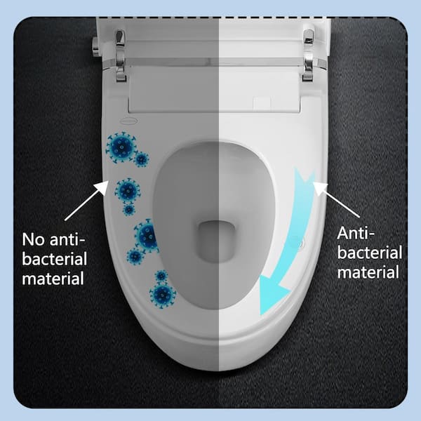 YASU ① YASINU Elongated Smart Toilet Bidet in White with Auto Open