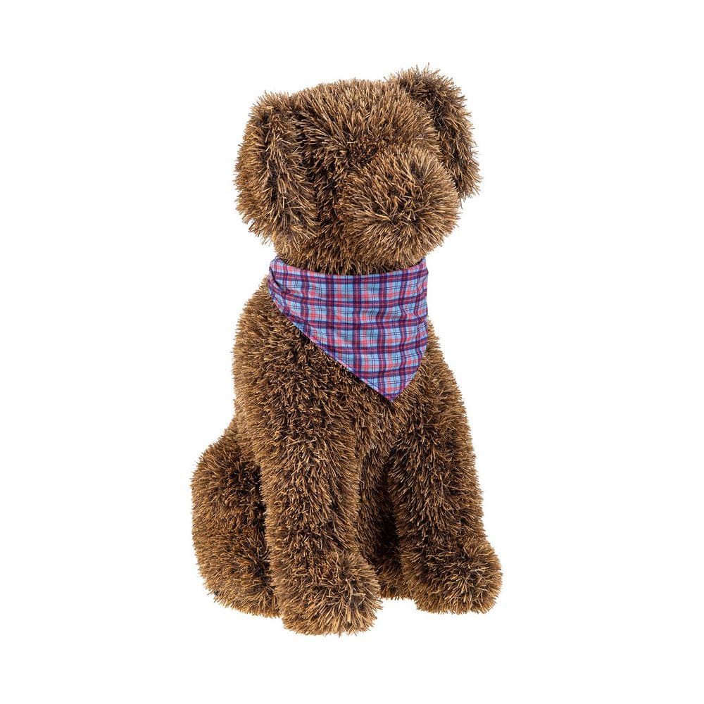 19 in. Indoor/Outdoor Artificial Turf Topiary Sitting Dog Brown price history on PriceWatchPro