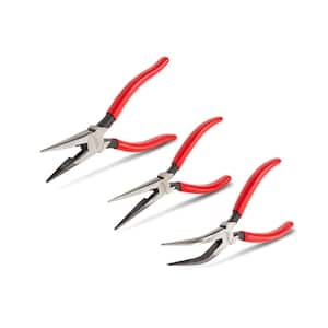 Crescent 5 in. Mini Bent Long Nose Pliers with Dipped Handles 5MBNDG - The  Home Depot