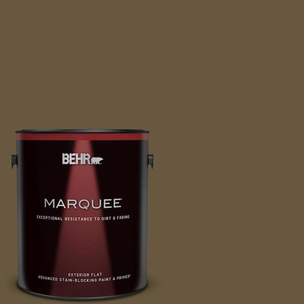 BEHR MARQUEE 1 gal. #PPU7-01 Moss Stone Flat Exterior Paint & Primer
