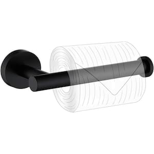 Bathroom Wall-Mount Single Post Toilet Paper Holder Tissue Holder in Stainless Steel Matte Black