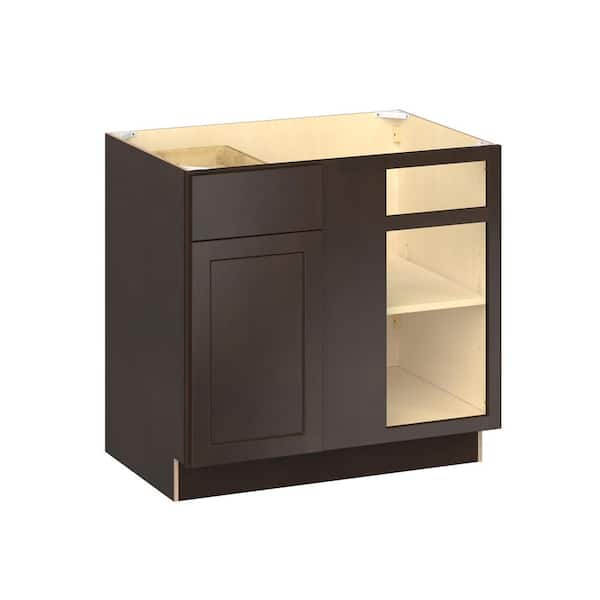 Emerson Cocoa Base Blind Corner Ready to Assemble Kitchen Cabinet (36 in. W x 34.5 in. H x 24 in. D)