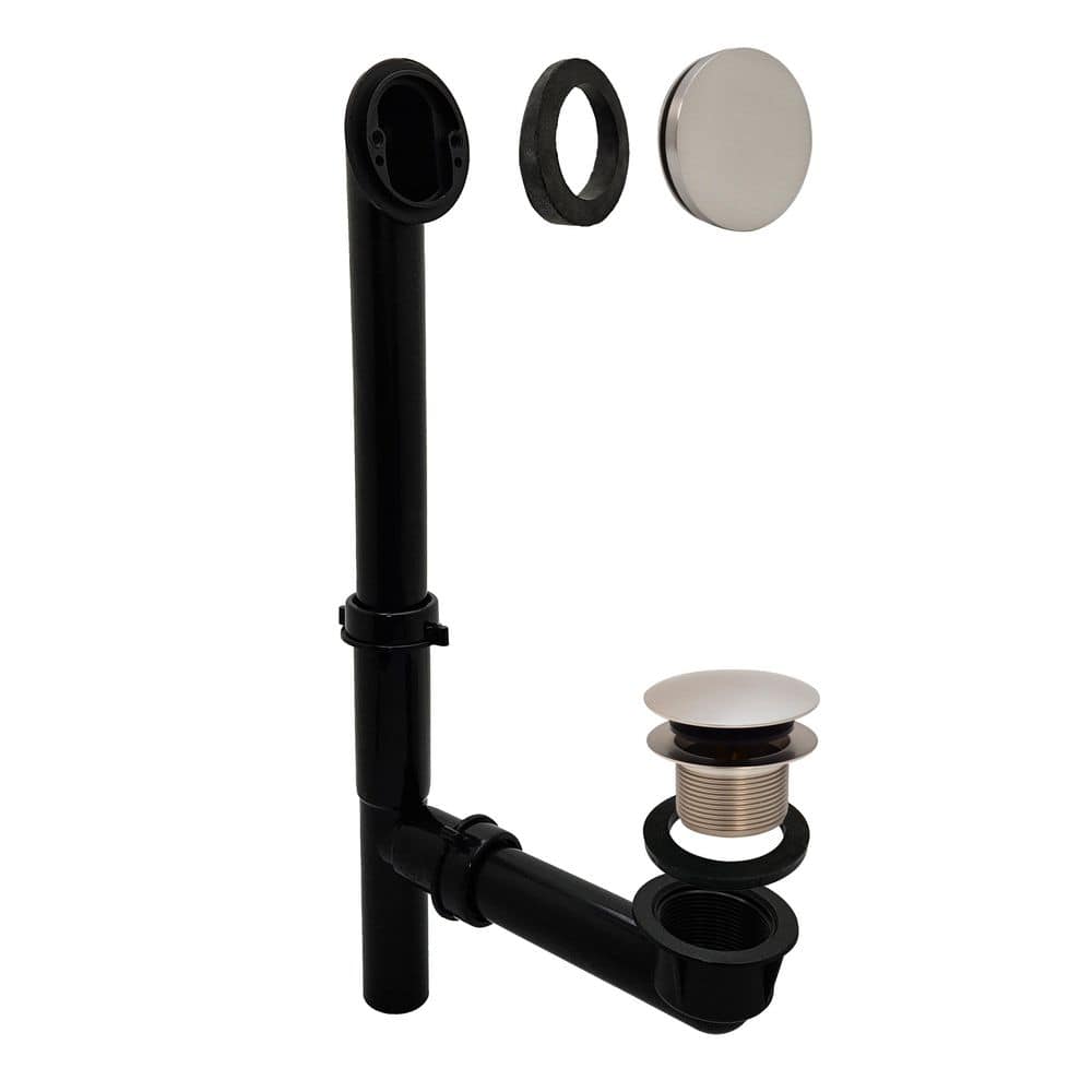 14 in. Black Poly Bath Waste and Overflow with European Tip-Toe Drain and Illusionary Faceplate in Stainless Steel price history on PriceWatchPro