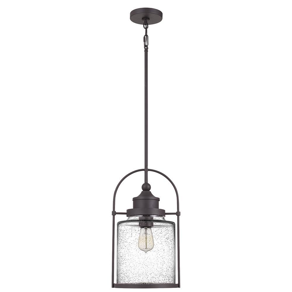 Western Bronze Glass Mini Pendant Light for Indoor/Outdoor Use