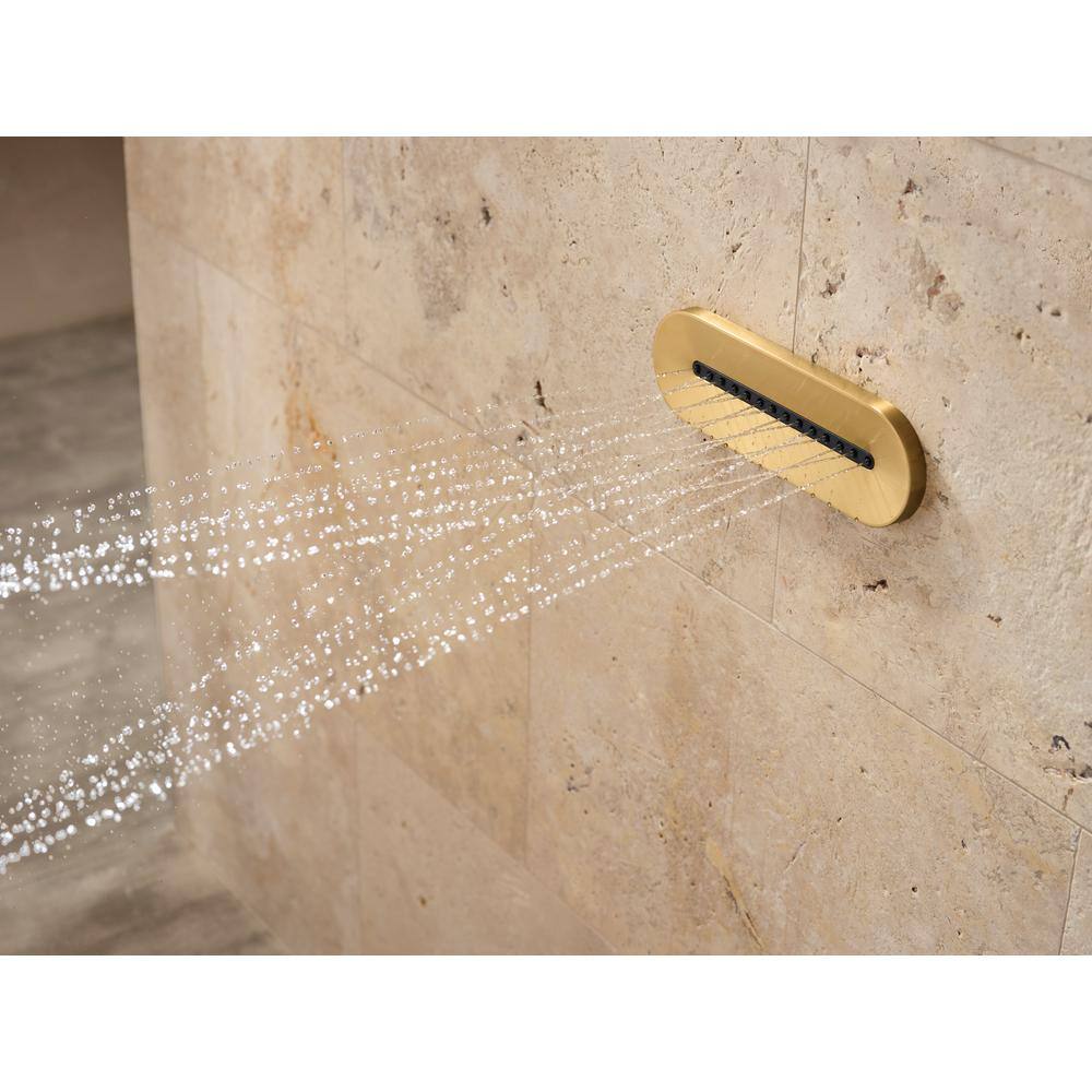 Vibrant Brushed Bronze Oval Single-Function Shower Body Spray
