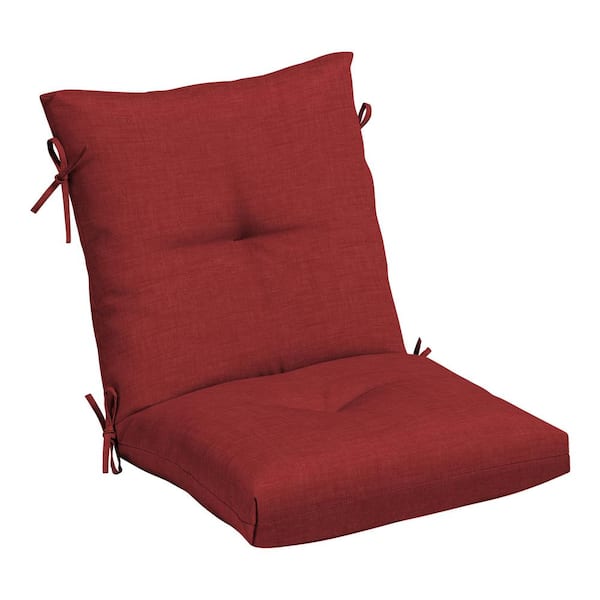 ARDEN 21 in. x 21 in. Outdoor Plush Modern Tufted Blowfill Dining Chair Cushion, Red Leala