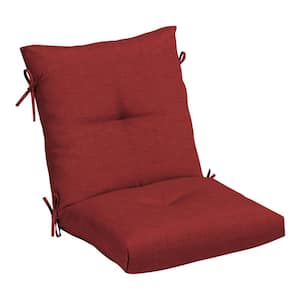 21 in. x 21 in. Outdoor Plush Modern Tufted Blowfill Dining Chair Cushion, Red Leala