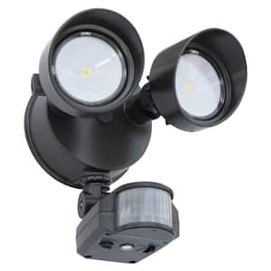 180-Degree Bronze Motion-Sensing Outdoor Integrated LED Security Floodlight