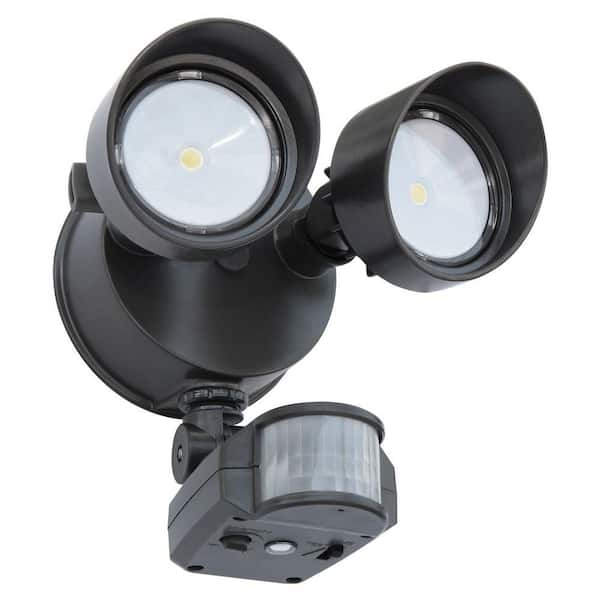 Lithonia Lighting 180-Degree Bronze Motion Activated Outdoor Integrated LED Security Flood Light