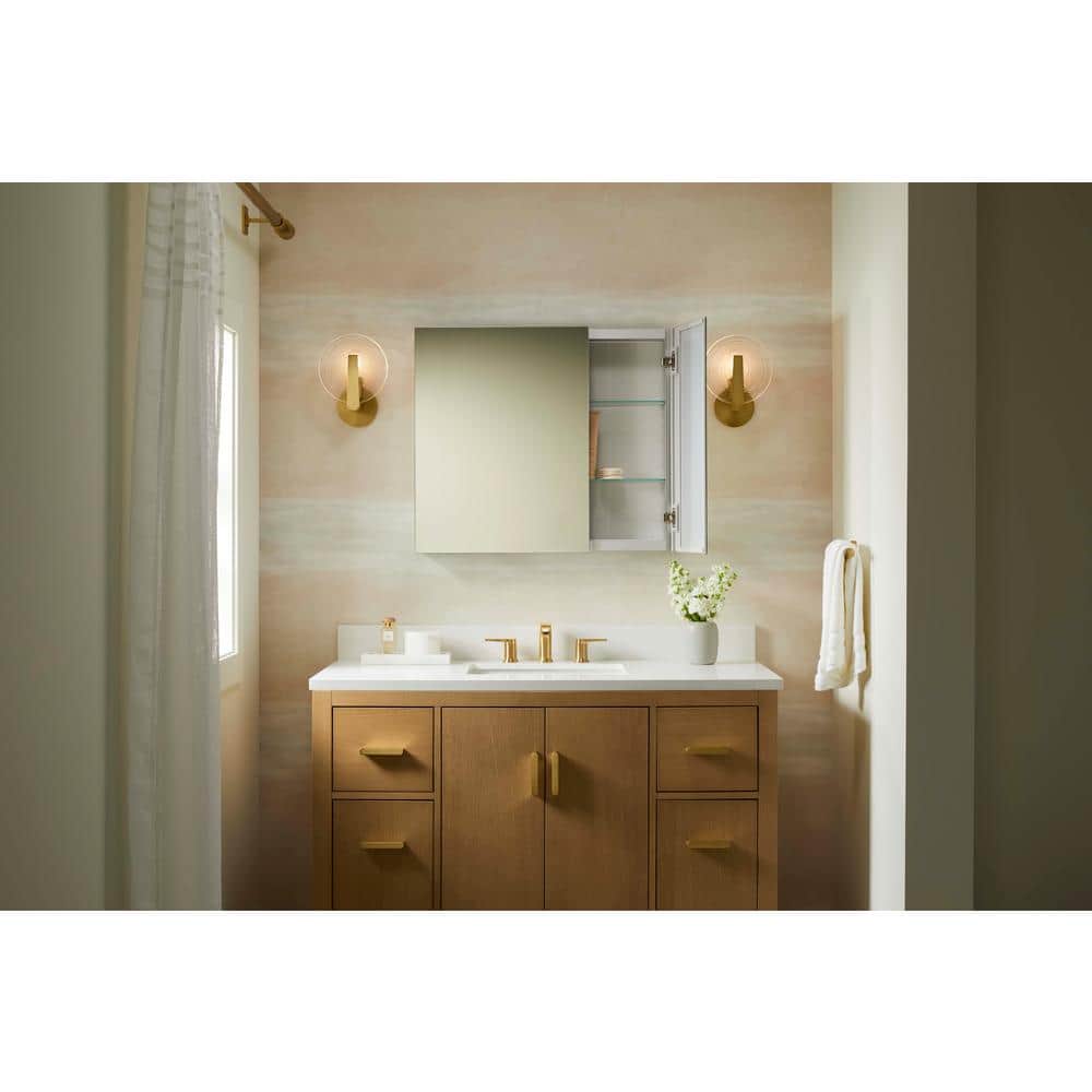 Embark 30" x 26" Anodized Aluminum Dual Swing Medicine Cabinet