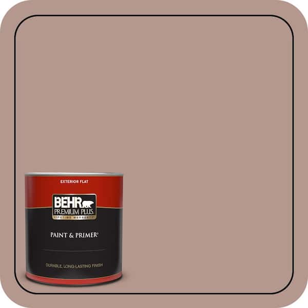 BEHR PREMIUM PLUS 1 qt. #N160-4 Sonora Rose Flat Exterior Paint & Primer