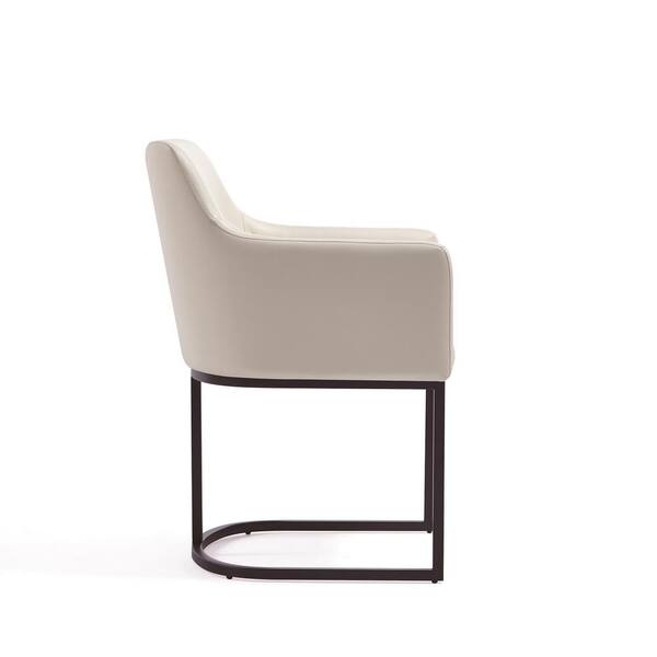 Manhattan Comfort Modern Serena 6 Piece Dining Set Upholstered in Leatherette with Steel Legs in Cream Manhattan Comfort Modern Serena 6 Piece Dining Set Upholstered in Leatherette with Steel Legs in Cream