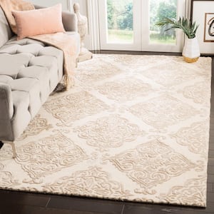 Glamour Ivory/Beige 2 ft. x 3 ft. Floral Area Rug