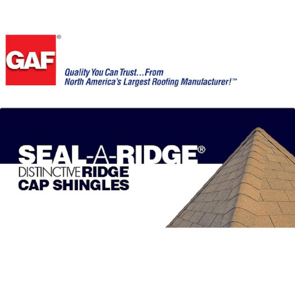 Gaf Ridge Caps GAF Seal-A-Ridge Mission Brown Hip and Ridge Shingles (25 linear ft ...
