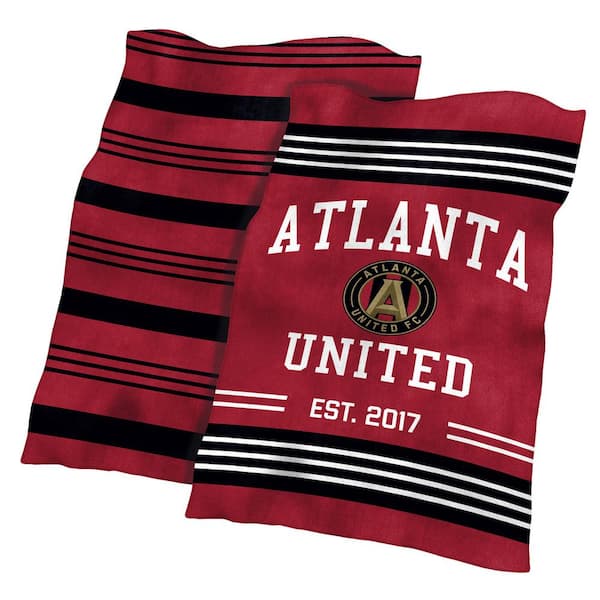 logobrands Atlanta United Colorblock Plush Polyester Blanket