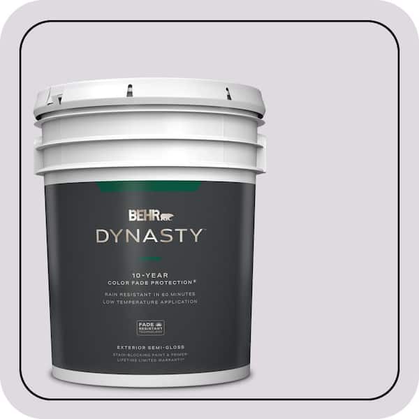 BEHR DYNASTY 5 gal. #PR-W01 Mystical Mist Semi-Gloss Exterior Stain-Blocking Paint & Primer