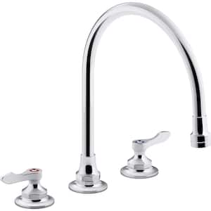 Triton Bowe Double Handle Standard Kitchen Faucet with Aerated Flow in Polished Chrome