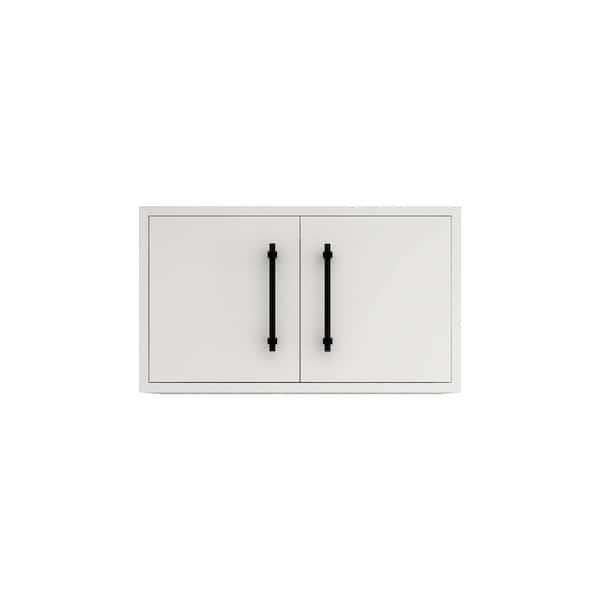 Victoria 23.8 in. W x 11.8 in. D x 13.78 in. H White Plywood Wall Overhead Floating Linen Cabinet in Gloss White