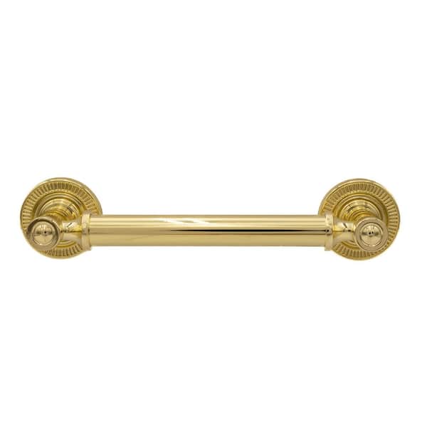 Minted 4 in. (102 mm) Center-to-Center Traditional Polished Gold Bar Drawer Pull
