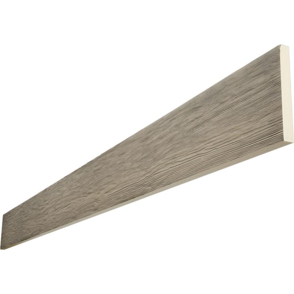 Ekena Millwork Endurathane 1 in. H x 6 in. W x 10 ft. L Rough Sawn Almond Faux Wood Beam Plank