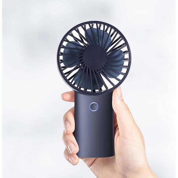 JISULIFE 6 in. 3 Speeds Personal Fan in Blue with USB Rechargeable
