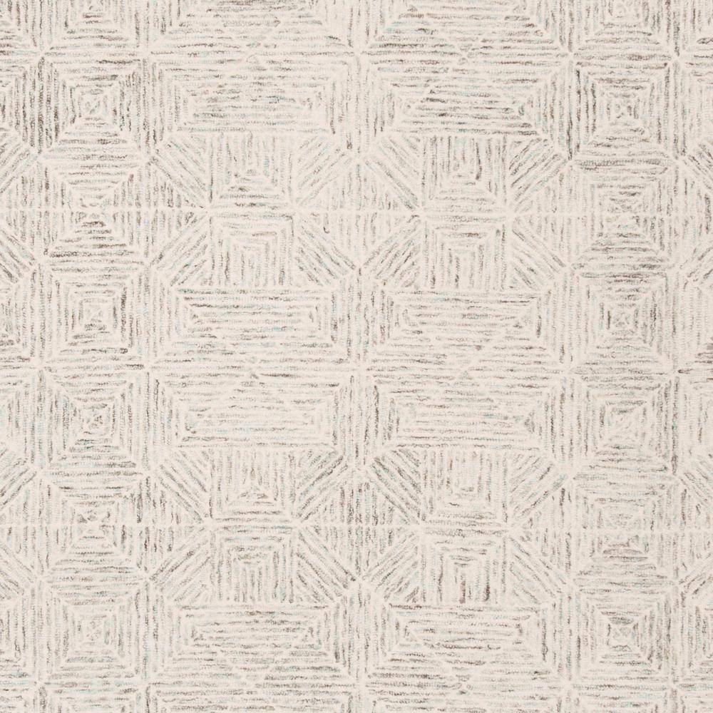 Light Blue Handmade Wool Abstract Area Rug, 5' x 8'