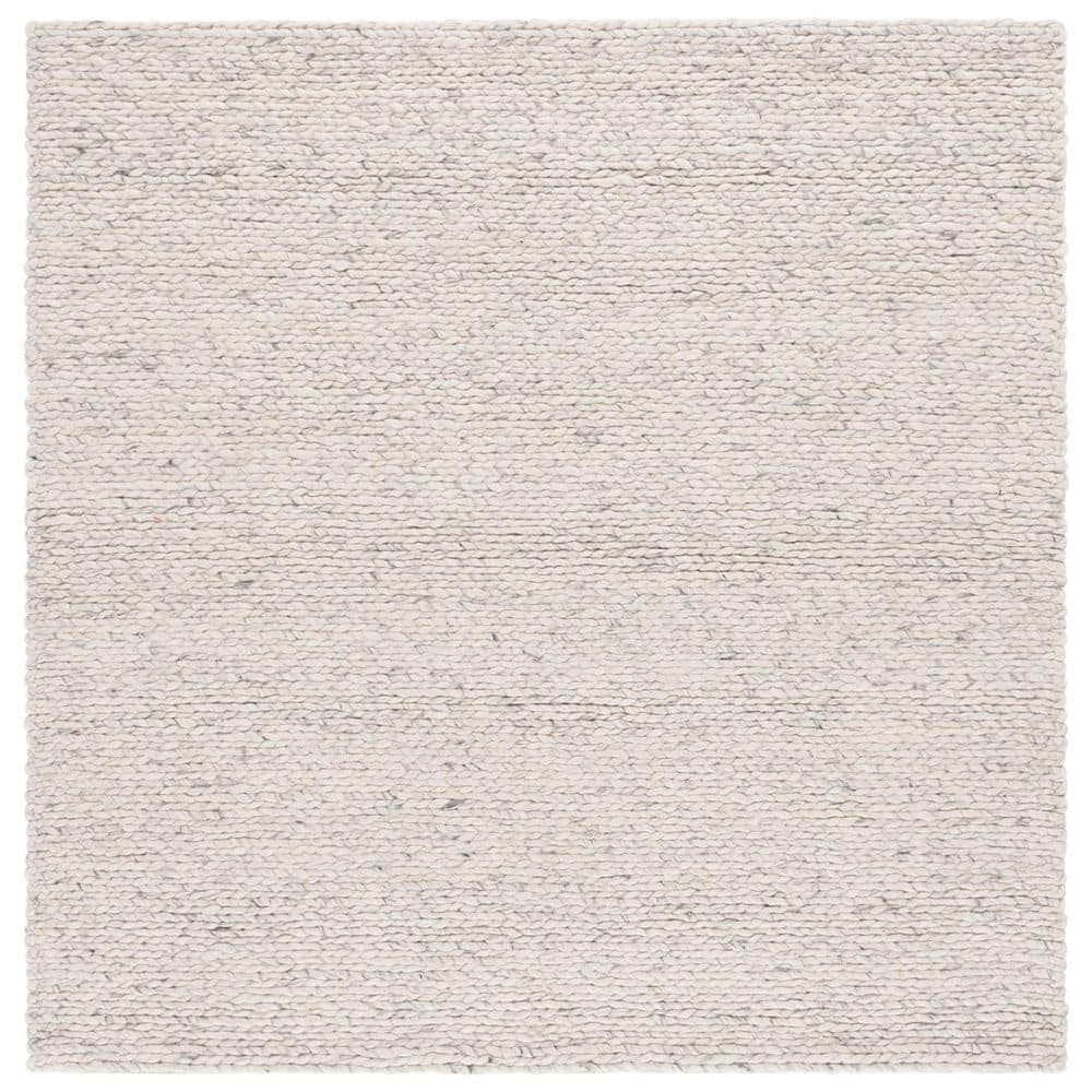 Natura 6 ft. x 6 ft. Light Gray/Beige Solid Marle Square Area Rug price history on PriceWatchPro