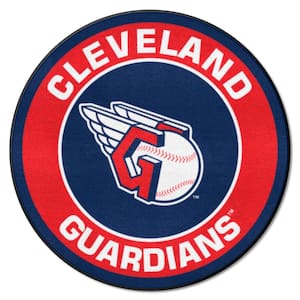 MLB Cleveland Guardians Red 2 ft. x 2 ft. Round Area Rug