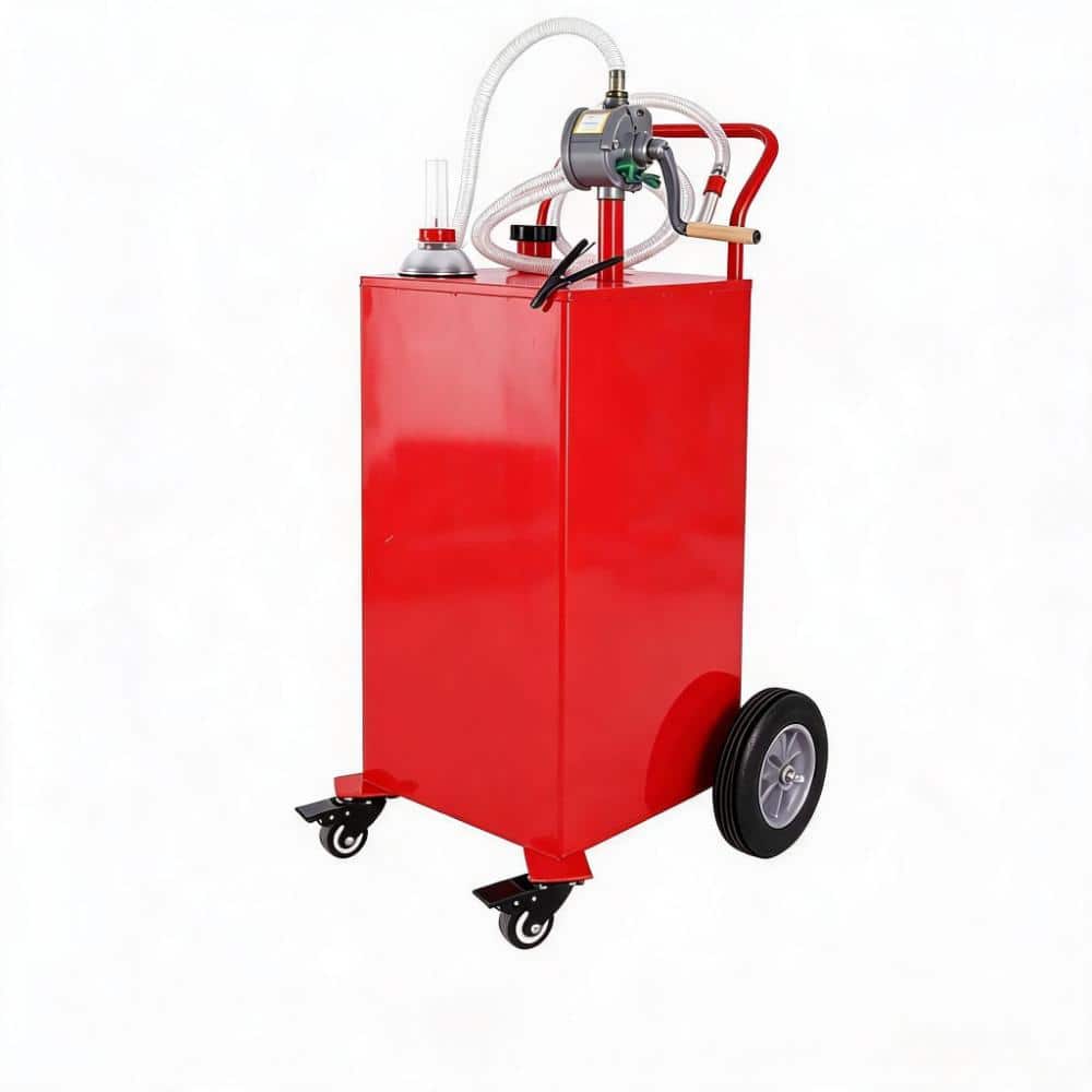 30 Gallon Metal Portable Fuel Tank Cart with 4-Wheel, Manual Delivery Pump, 9.8FT Anti-Kink Hose, Nozzle price history on PriceWatchPro