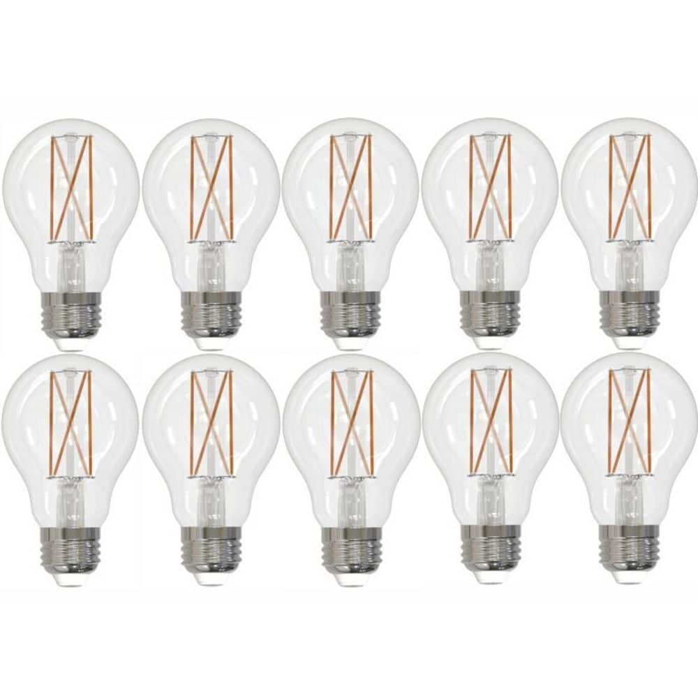 60-Watt Equivalent A19 Dimmable Clear E26 LED Light Bulb in 3000K Soft White (10-Pack) price history on PriceWatchPro