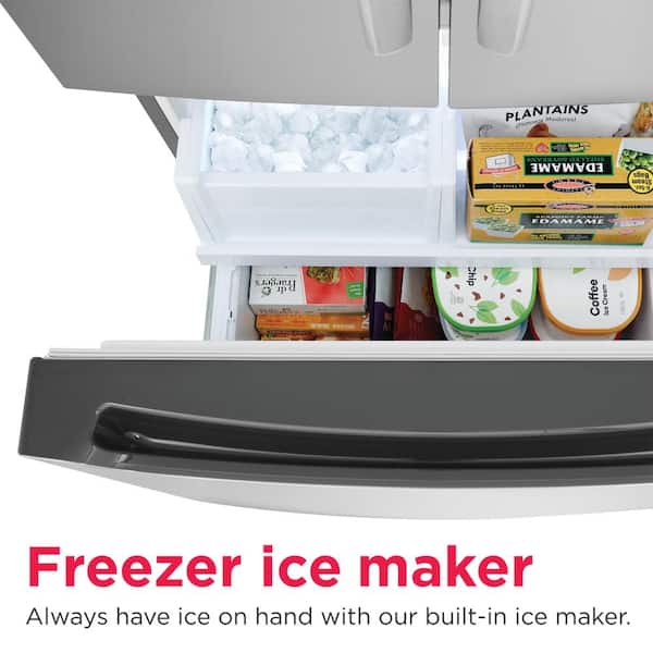 Frigidaire - Gallery 30 in. 20 cu. ft. Standard Depth French Door Refrigerator in Stainless Steel with Internal Water Dispenser