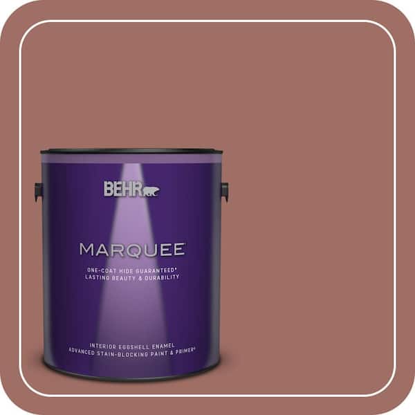 BEHR MARQUEE 1 gal. #190F-5 Brandy Eggshell Enamel Interior Paint & Primer