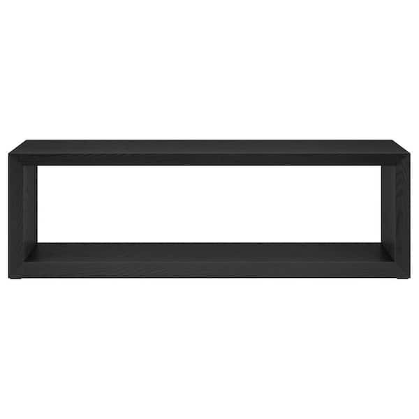Meyer&Cross Osmond 58 in. Black Grain Rectangle MDF Top Coffee Table