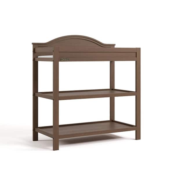 Story Hazelnut Changing Table with Water-Resistant Changing Pad
