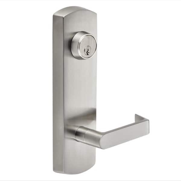 Taco Brushed Chrome Commercial Entry Escutcheon Lever Trim for Panic Exit Device