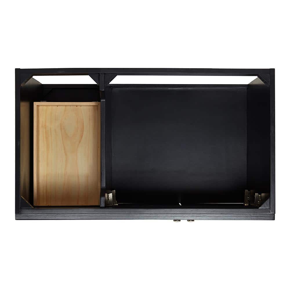 Hamlet 36" Black Solid Wood Freestanding Vanity Cabinet