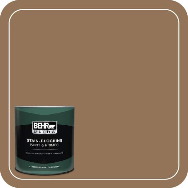 BEHR ULTRA 1 qt. #290F-6 Warm Earth Semi-Gloss Enamel Exterior Paint & Primer