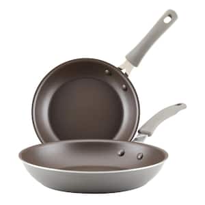Cook + Create 2-Piece in Gray, Aluminum Nonstick Frying Pan Set