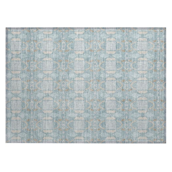 Chantille Machine Washable Indoor/Outdoor Abstract ACN2920 Sky 3 ft. x 4 ft. Area Rug