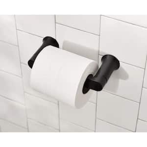 Genta LX Pivoting Toilet Paper Holder in Matte Black