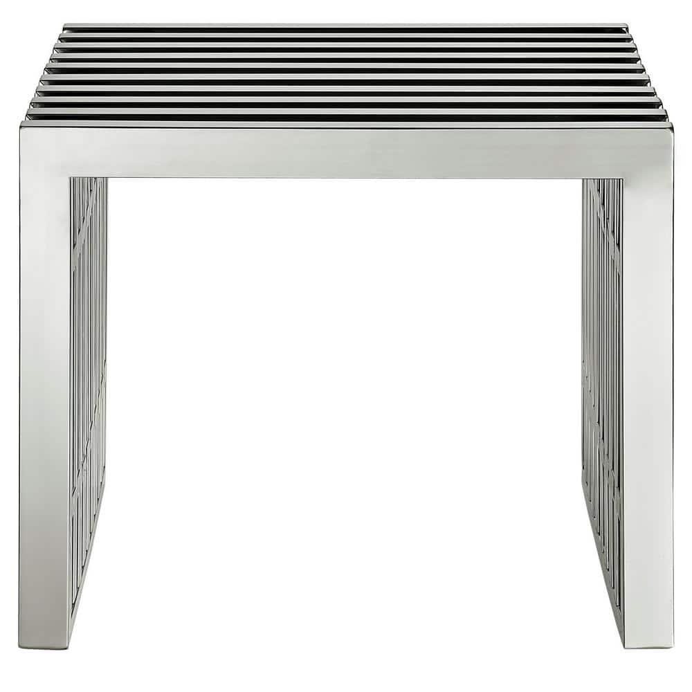 Gridiron Small Silver Stainless Steel Multi-Purpose Bench with Storage