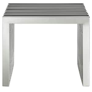 Gridiron Small Stainless Steel Bench in Silver