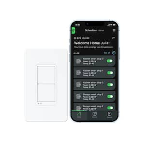 X Series 15 Amp Single Pole 3-Way Wi-Fi Matter Rocker Style Light Switch White with Wall Plate 1-Piece Per Pack