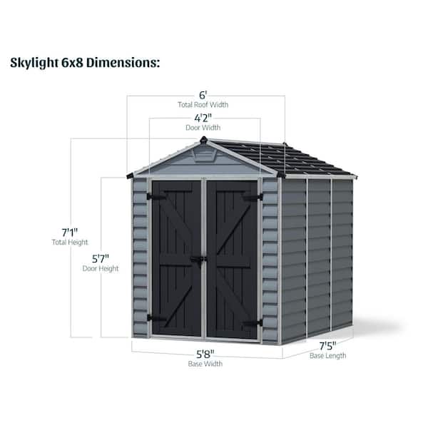 CANOPIA by PALRAM SkyLight 6 ft. W x 8 ft. D Resin Plastic Outdoor