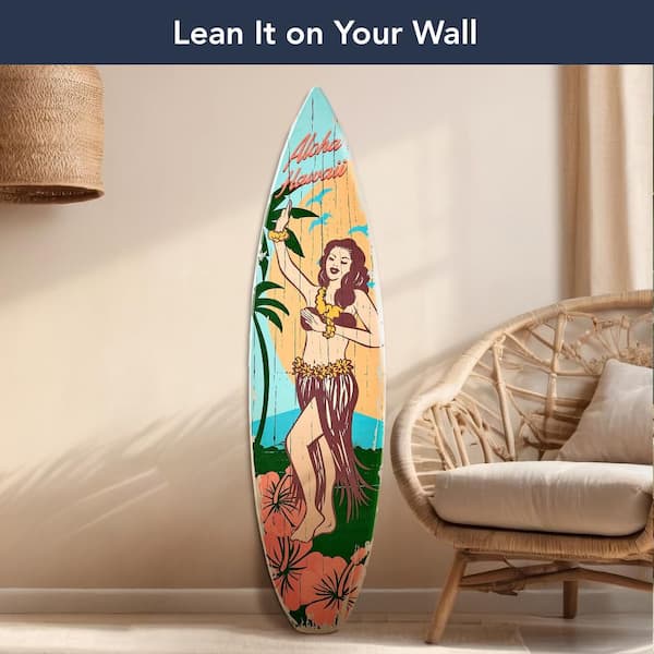 American Art Decor 15 in. x 60 in. Yellow, Green Aloha Hawaii by