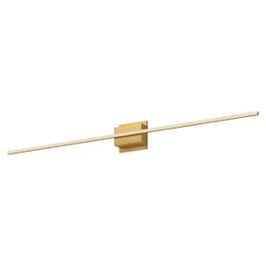 Vega Minor 48-in 1 Light 44-Watt Brushed Gold Integrated LED Wall Sconce