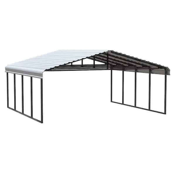 20 ft. x 20 ft. x 9 ft. Eggshell Carport